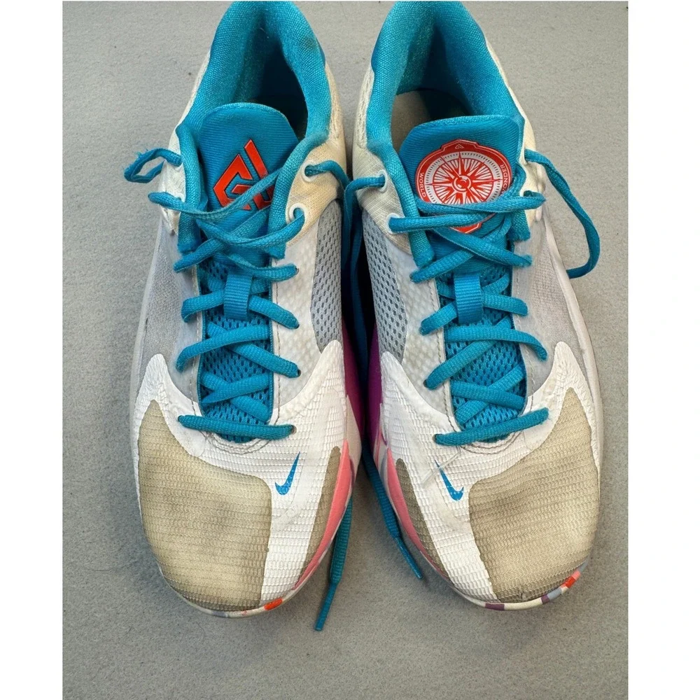 Nike Giannis Zoom Freak 4 Light Pillars Shoes Youth 6.5Y Womens 8 DQ0553-102